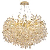 baratos Candeeiros de Lustre-60 cm Design Único Lustres Alumínio LED Estilo nórdico 110-240 V