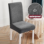 baratos Capa para Cadeira de Jantar-Capa de cadeira de jantar repelente de água capa elástica para assento de cadeira elastano com protetor elástico inferior para sala de jantar cerimônia de casamento durável lavável