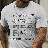economico Magliette grafiche da uomo-Per uomo Cartoni animati Stampe Grafiche Hobby Maglietta Maglietta grafica Cotone Maniche Corte Grafico Camicia Vinaccia Nero Bianco Maglietta comoda Vacanza Streetwear Abbigliamento di stilista