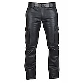 economico Fondi-Punk &amp; Gotico Medievale Steampunk Pantaloni Pantaloni da moto a gamba dritta Cavalieri Motociclisti Per uomo Casual Quotidiano Adulti Pantaloni