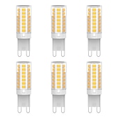 cheap LED Corn Lights-6pcs 3 W LED Candle Lights LED Corn Lights 400 lm G9 T 45 LED Beads SMD 2835 110-130 V 200-240 V