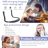 voordelige Leeslampjes-led-halsleeslampjes nieuwigheid flexibele nekverlichting handsfree boeklicht hanling leeslamp draagbare usb oplaadbare boekverlichting