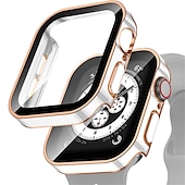 Χαμηλού Κόστους Smartwatch Θήκη-Θήκη ρολογιού με προστατευτικό οθόνης Συμβατό με Apple Watch Ultra 49mm / Series 8 7 41mm 45mm / Series 6 5 4 SE 40mm 44mm Ανθεκτική σε πτώσεις Σκληρός υπολογιστής Παρακολουθήστε Κάλυμμα