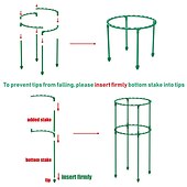 economico Giardinaggio-gabbie di pomodoro fai da te gabbie di supporto per piante traliccio da giardino regolabile multistrato assemblato per verdure frutta piante rampicanti vasi fiori viti