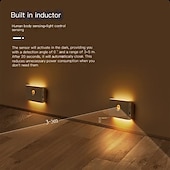 cheap Sensor Night Lights-PIR Motion Sensing Night Light USB Rechargeable LED Human Body Sensing Night Light Smart Light Control Wall Lamp for Room Wall Wardrobe Home Bathroom Shoe Cabinet Bedroom Lighting