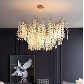 cheap Chandeliers-LED Chandeliers Modern Luxury, 60cm Gold Crystal for Home Interiors Kitchen Bedroom Iron Art Tree Branch Lamp Creative Lamp Light 85-265V