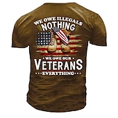 levne Vlastenecké tričko pro veterány-Den veteránů Pánské vlastenecké tričko Unisex Grafika Národní vlajka T tričko Slogan T trička Retro trička Krátký rukáv T tričko 3D Print Tričko sportovní designér neformální