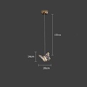 abordables Suspension-led pendentif lumière chambre île éclairage moderne acrylique pendentif luminaires papillon conception idéal pour îlot de cuisine cuisine éclairage chambre suspension