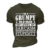 cheap Men&#039;s Graphic T Shirt-Men&#039;s Short Sleeve Graphic T-Shirt - Grumpy Old Man Sarcasm Funny Humor