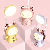 abordables Lampes de bureau-Portable mignon lampe de bureau usb rechargeable dimmable étude lampe de table chevet led veilleuse pour lecture travail enfants cadeau d&#039;anniversaire