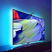 Недорогие Умный ночной свет-envisual tv светодиодная подсветка с камерой 3,8 м rgbic wi-fi tv подсветка для телевизоров ПК работает с alexa и приложением Google Assistant управление музыкой синхронизация телевизор с регулируемой яркостью света