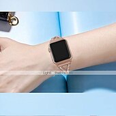 tanie Paski do zegarków Apple-Pasek do zegarka na Apple Watch 38mm 40mm 41mm 42mm 44mm 45mm 49mm iwatch Series Ultra 8 7 6 SE 5 4 3 2 1 Stal nierdzewna Stras Zastąpienie Pasek Damskie Błyszczący Diament Zapięcie metalowe