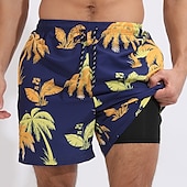 baratos shorts de natação masculinos-Homens Bermuda de Surf Shorts de Natação Calção Justo de Natação Surf Casual Feriado Praia Secagem Rápida Com Cordão Com forro de compressão Gradiente Havaiana Boho Roupas Esportivas 1 5