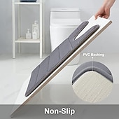 billige Matter og tepper-minneskum badematte sklisikker kontur toalettbadeteppe, u-formet sklisikre absorberende tykke myke vaskbare baderomstepper, gulvteppe badematte for baderomsvask toalett 50*60 cm (20&quot; x 24&quot;)