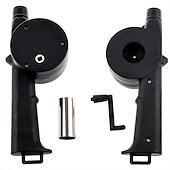 cheap Camp Kitchen-BBQ Fan, Air Blower, Fast Fire Starter, Portable Manual Hand Crank Bellows For Outdoor Picnic Camping Cooking, Barbecue Charcoal Grills Accessories