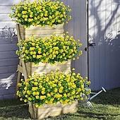 voordelige Kunstbloemen-1 st 7 vork eucalyptus kleine rozen plastic eucalyptus bladeren gesimuleerd watergras