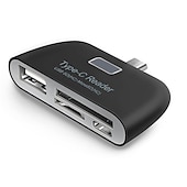 voordelige USB-hubs-kaartlezer multifunctionele smart 4 in 1 laptop pc duurzame telefoon tf micro sd met micro usb oplaadpoort usb 3.1 universele type c adapter otg kaartlezer