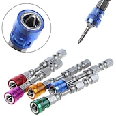 billiga borrsats-5 st 65 mm halkskydd elektriska magnetiska mutter medbringare set 1/4 tum sexkantsskaft s2 ph2 magnetiska phillips korsskruvmejsel bits set elektrisk drivande bits set present till maskinist