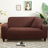 baratos Cobertura de Sofa-capas elásticas para sofá, capa de sofá secional cor de vinho para cães, capas para sofá de dois lugares, em forma de L, 3 lugares, em forma de U, poltrona, protetor de sofá lavável, macio e durável