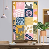 Недорогие Дверные чехлы-Кухонные шторы, дверные шторы, декор гобелена, японские дверные шторы noren, перегородка для крыльца, гостиной, офиса, спальни, патио