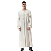 رخيصةأون عربي مسلم-رجالي رداء - روب ثوب / جبة ديني سعودي عربي العربية مسلم رمضان بالغين / قمصان الرضعثوب الراقص