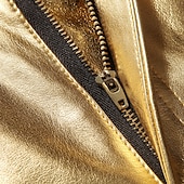 economico pantaloni casual-Per uomo magro Pantaloni Pantaloni in ecopelle Gamba dritta Tinta unita Lunghezza intera Feste Per uscire Serata Streetwear Moda Argento Nero Media elasticità