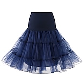 economico gonna sottoveste-Sottoveste da principessa anni &#039;50, gonna a cerchio, tutù sotto la gonna, crinolina, gonna in tulle, costume da donna, vintage, cosplay, festa/serata, ballo di fine anno, gonna corta/minigonna