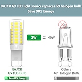 cheap LED Corn Lights-6pcs 3 W LED Candle Lights LED Corn Lights 400 lm G9 T 45 LED Beads SMD 2835 110-130 V 200-240 V