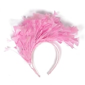 economico Fascinator-fascinators Piume artificiali Compleanno Kentucky Derby cocktail Astco reale stile sveglio Semplice Con Piume Copricapo Copricapo