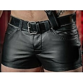 preiswerte Lässige Shorts-Herren Shorts Kurze Hosen Tasche Einfarbig Wasserdicht Kurz Kurze Hosen Trainieren Schlank Schwarz Niedrige Taillenlinie Unelastisch