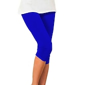 olcso Sima leggings-Női Jóga nadrág Napvédő Hasformáló Alakformáló Magas derék Jóga Fitnesz Edzőterem edzés Háromnegyedes leggingek Alsók Ibolya Fekete Fehér Sport Sportruházat Nagy rugalmasságú Sovány