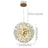 Χαμηλού Κόστους Σχέδιο Sputnik-9-Light 50 cm Σχεδιασμός σφαίρας Σχεδίαση φανάρι Πολυέλαιοι Μέταλλο Καλλιτεχνικό στυλ Μοντέρνο Στυλ Κομψό Γαλβανισμένο Καλλιτεχνικό Μοντέρνα 85-265 V