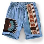 baratos Retro Vintage &amp; Ética-Homens Gráfico Calção Shorts de verão Shorts de praia Cintura Média Roupa de rua Havaiana Designer Casual Diário Feriado Cintura elástica Impressão 3D Com Cordão Designer Roupa