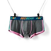 ieftine Lenjerie Comfortabilă de Bărbați-Bărbați 1 Bucată Boxeri Lenjerie de corp Imprimeu Spandex Amestec poliester / bumbac Lavabil Comfortabil Bloc Culoare Scrisă Talie Joasă Negru Alb