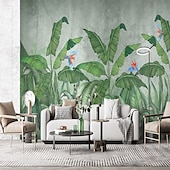 abordables Papiers peints-Fonds d&#039;écran cool forêt beau papier peint mural autocollant mural couvrant impression peler et coller amovible auto-adhésif scénique forêt tropicale humide plantain pvc / vinyle décor à la maison