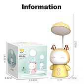 abordables Lampes de bureau-Portable mignon lampe de bureau usb rechargeable dimmable étude lampe de table chevet led veilleuse pour lecture travail enfants cadeau d&#039;anniversaire