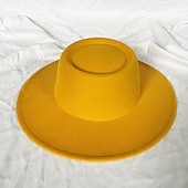 baratos Chapéu de Festa-Chapéus de lã acrílico fedora kentucky derby chapéu formal coquetel de casamento royal astcot simples com cor pura headpiece