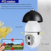 cheap Indoor IP Network Cameras-Upgraded Dual Lens 10XHybrid Zoom Light Bulb Security Camera WIFI 360 Auto Tracking Security Camera Color Night Vision Siren&amp; Light Alarm PTZ IP Camera For Home Security