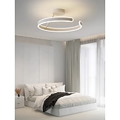 economico Modello a cerchio-lampada a sospensione a led 50cm design a cerchio ad anello a 1 luce dimmerabile finiture verniciate in alluminio lussuose lampade a sospensione per camera da letto in stile moderno 110-240v