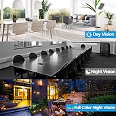 cheap Indoor IP Network Cameras-Upgraded Dual Lens 10XHybrid Zoom Light Bulb Security Camera WIFI 360 Auto Tracking Security Camera Color Night Vision Siren&amp; Light Alarm PTZ IP Camera For Home Security