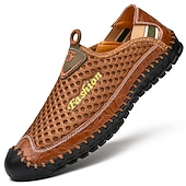 cheap Men&#039;s Slip-ons &amp; Loafers-Men&#039;s Breathable Mesh Slip-On Casual Shoes – Lightweight Outdoor Walking Loafers with Hand-Stitched Detailing and Flexible Sole