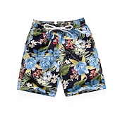 billiga Underdelar-Barn Pojkar Beach Shorts Tecknat Ärmlös Simning Tropisk Orange dinosaurie Sommar Kläder 7-13 år