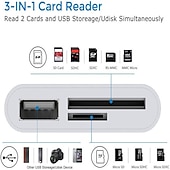 Χαμηλού Κόστους Περιφερειακά Η/Υ-usb c sd card reader adapter type c micro sd tf card reader multifunction 3-in-1 otg adapter for laptop macbooks φορητές κάμερες