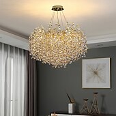 baratos Candeeiros de Lustre-60 cm Design Único Lustres Alumínio LED Estilo nórdico 110-240 V