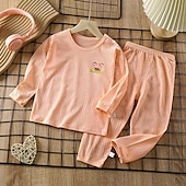 billiga Pyjamas-Barn Pojkar 2 delar Pyjamas set Långärmad Långärmad-Z02-mjölkhund Långärmad-Z04-Mjölktebjörn Långärmad-Z06-rymdskepp Djur Tecknat Sommar Vår Dagligen Hem 7-13 år