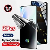זול מגיני מסך ל-Samsung-2 יח &#039; מגן מסך עבור סמסונג גלקסי S24 Ultra Plus S23 S22 S21 S20 Plus Ultra Note 20 Ultra 10 Plus S25 Ultra TPU הידרוג&#039;ל פרטיות נגד ריגול אנטי בועות נוגד טביעות אצבעות אולטרה דק עמיד לשריטות