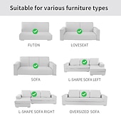 billige Sofatrekk-sofamatte sofatrekk sofatrekketrekk grå anti-katt riper sofa setepute trekk til lenestol loveseat 4 eller 3 seter l form for barn, kjæledyr, katter(selges ikke i sett)