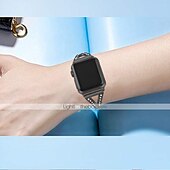 tanie Paski do zegarków Apple-Pasek do zegarka na Apple Watch 38mm 40mm 41mm 42mm 44mm 45mm 49mm iwatch Series Ultra 8 7 6 SE 5 4 3 2 1 Stal nierdzewna Stras Zastąpienie Pasek Damskie Błyszczący Diament Zapięcie metalowe