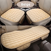 cheap Car Seat Covers-Plush Plaid Thicken Warm Car Seat Cushion Pad Car Seat Protector Car Front Rear Seat Covers For Car SUV Truck Car Accessories