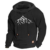 Herren Einfarbig Kapuzensweatshirt Kapuzenshirts Pullover Streetwear Sportbekleidung Langarm Mit Kapuze Sport & Outdoor Lässig Streetwear Schwarz Weiß Kordelzug Herbst Winter Designer preiswerte 3D Muster-Herren Einfarbig Kapuzensweatshirt Kapuzenshirts Pullover Streetwear Sportbekleidung Langarm Mit Kapuze Sport & Outdoor Lässig Streetwear Schwarz Weiß Kordelzug Herbst Winter Designer